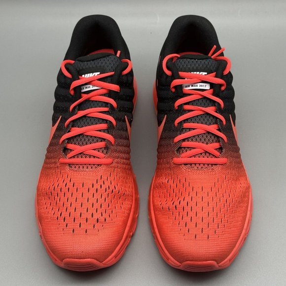 Nike Air Max 2017 Men's Running Shoes Bright Crimson Red Black New - Picture 6 of 15